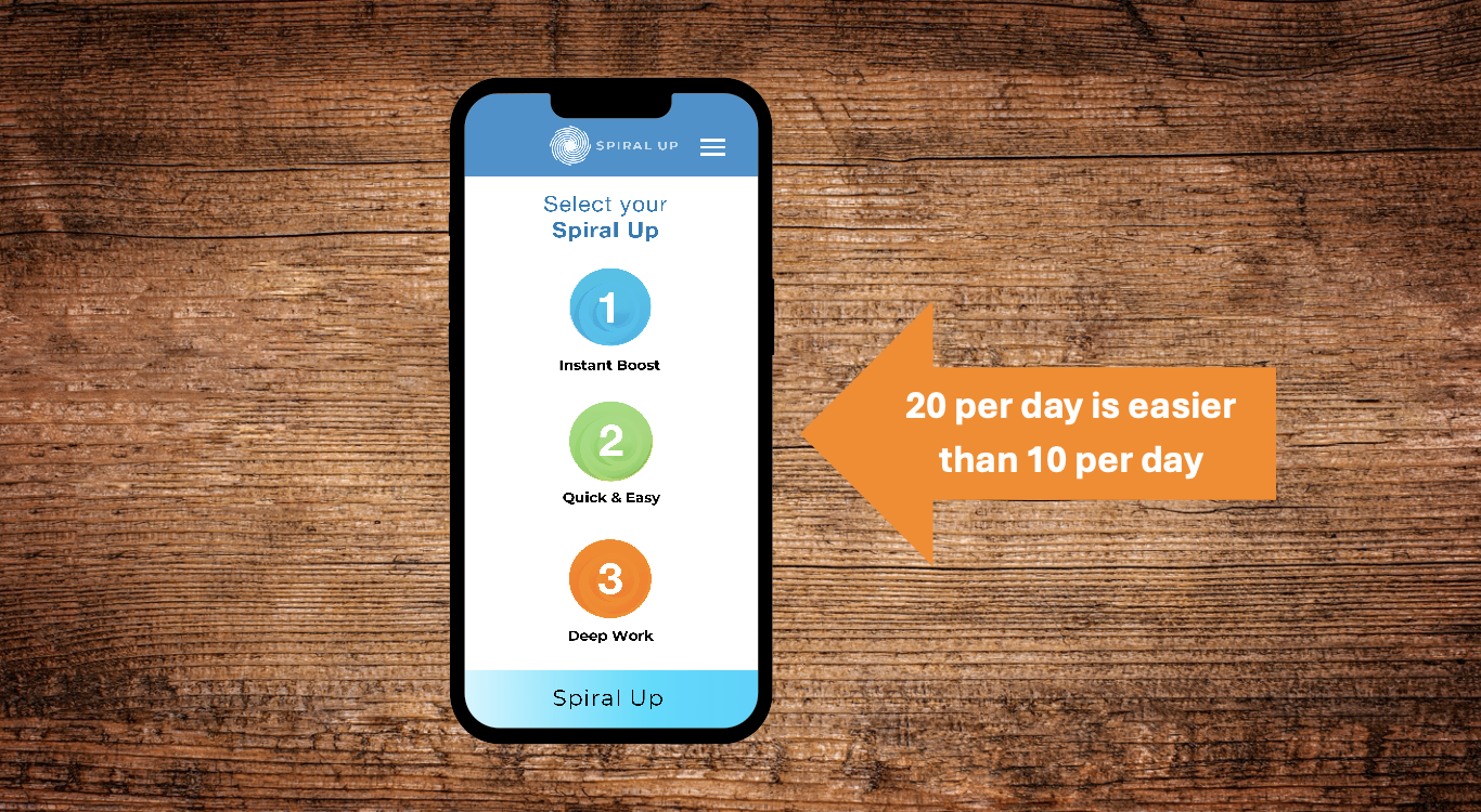 Why not 20 Spiral Ups/Day?